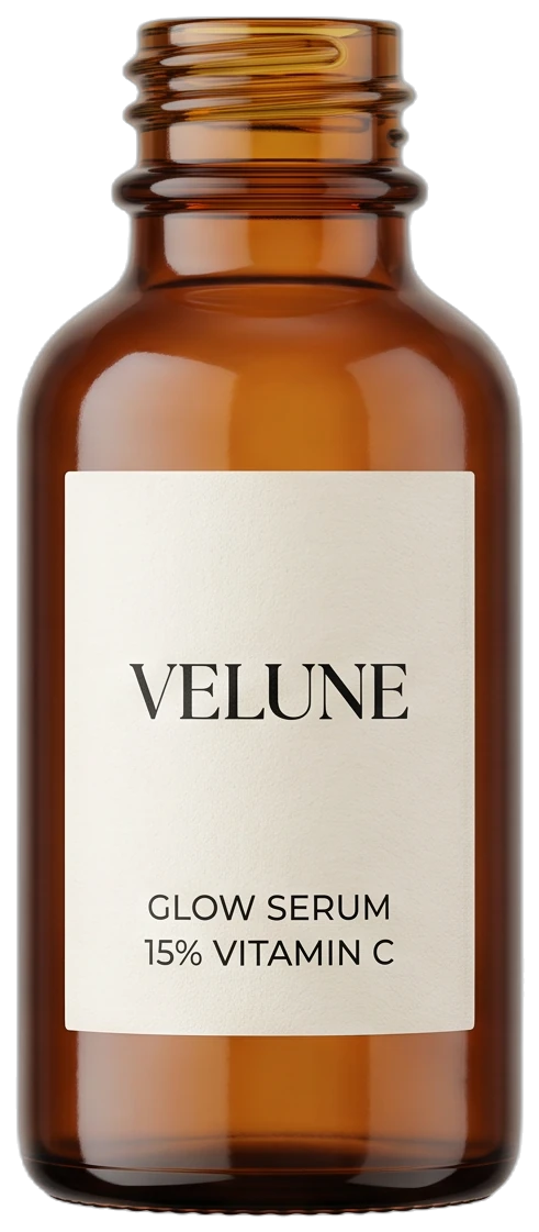 Velune Glow Serum amber dropper bottle